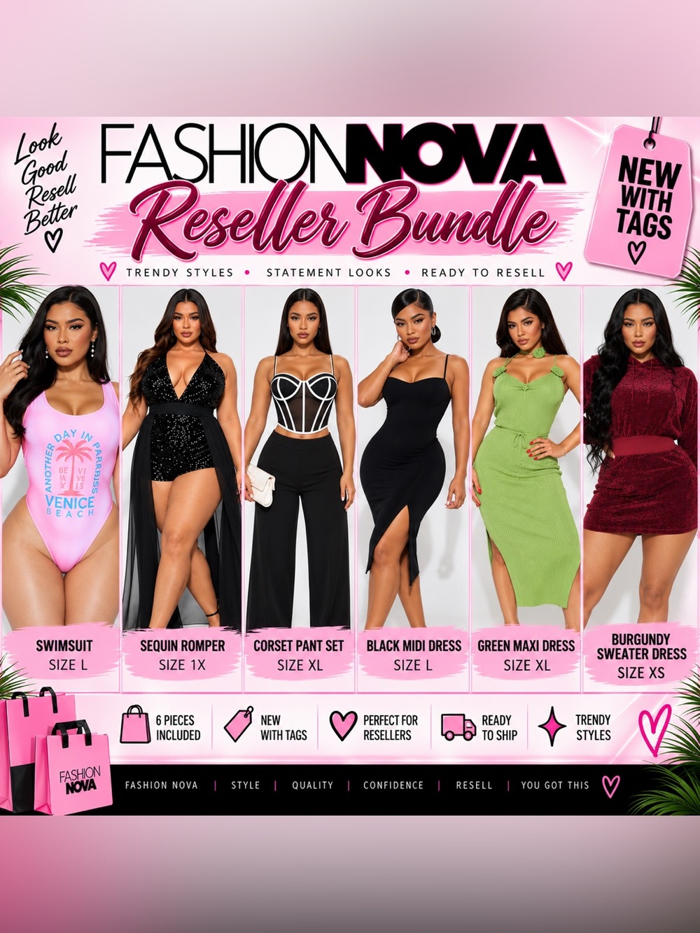 Fashion Nova 6 Piece Reseller Bundle
